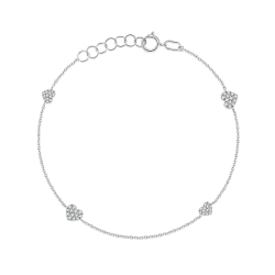 Náramok z bieleho zlata s kameňmi DIAMANT