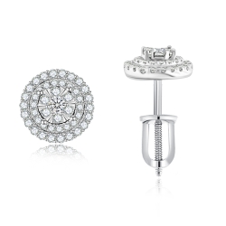 Náušnice z bieleho zlata s kameňmi DIAMANT
