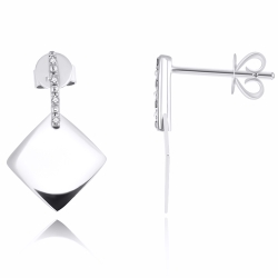 Náušnice z bieleho zlata s kameňmi DIAMANT