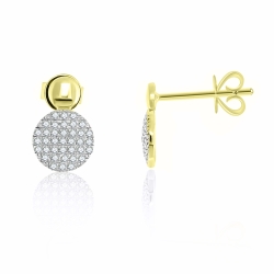 Náušnice zo žltého zlata s kameňmi DIAMANT
