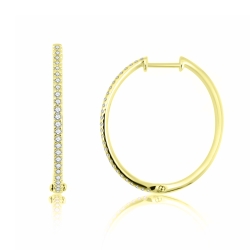 Náušnice zo žltého zlata s kameňmi DIAMANT