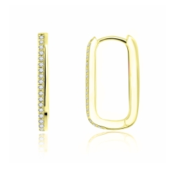 Náušnice zo žltého zlata s kameňmi DIAMANT