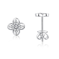 Náušnice z bieleho zlata s kameňmi DIAMANT