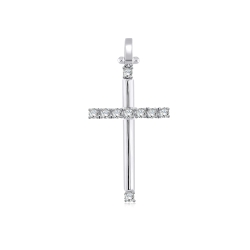 Prívesok z bieleho zlata s kameňmi DIAMANT