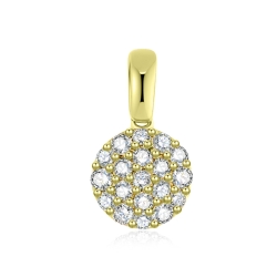Prívesok zo žltého zlata s kameňmi DIAMANT