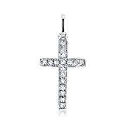 Prívesok z bieleho zlata s kameňmi DIAMANT