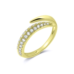 Prsteň zo žltého zlata s kameňmi DIAMANT