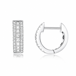 Náušnice z bieleho zlata s kameňmi DIAMANT