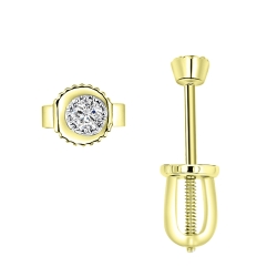 Náušnice zo žltého zlata s kameňmi DIAMANT