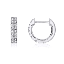 Náušnice z bieleho zlata s kameňmi DIAMANT
