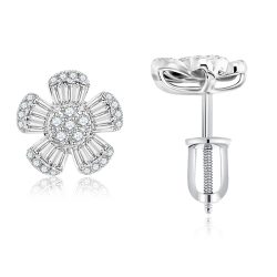 Náušnice z bieleho zlata s kameňmi DIAMANT