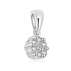 Prívesok z bieleho a žltého zlata s kameňmi DIAMANT