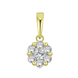 Prívesok zo žltého zlata s kameňmi DIAMANT