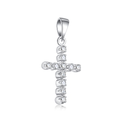 Prívesok z bieleho zlata s kameňmi DIAMANT