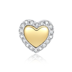 Prívesok z bieleho a žltého zlata s kameňmi DIAMANT