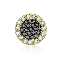 Prívesok zo žltého zlata s kameňmi DIAMANT, ČIERNY DIAMANT
