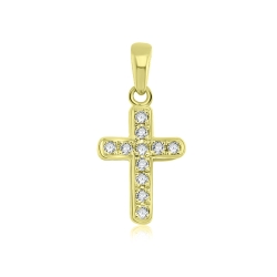 Prívesok zo žltého zlata s kameňmi DIAMANT