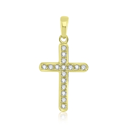 Prívesok zo žltého zlata s kameňmi DIAMANT