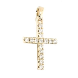 Prívesok zo žltého zlata s kameňmi DIAMANT