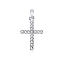 Prívesok z bieleho zlata s kameňmi DIAMANT