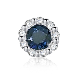 Prívesok z bieleho zlata s kameňmi DIAMANT, ZAFÍR