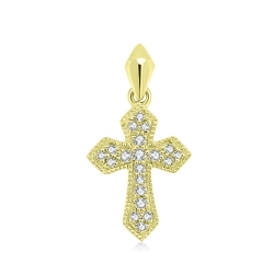Prívesok zo žltého zlata s kameňmi DIAMANT
