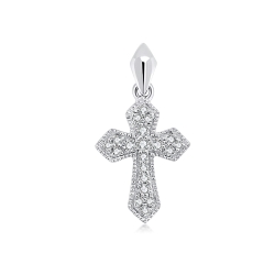 Prívesok z bieleho zlata s kameňmi DIAMANT