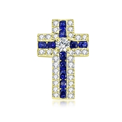 Prívesok zo žltého zlata s kameňmi DIAMANT, ZAFÍR