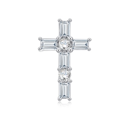 Prívesok z bieleho zlata s kameňmi DIAMANT