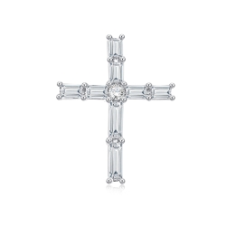 Prívesok z bieleho zlata s kameňmi DIAMANT
