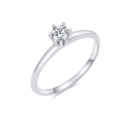 Prsteň z bieleho zlata s kameňmi DIAMANT