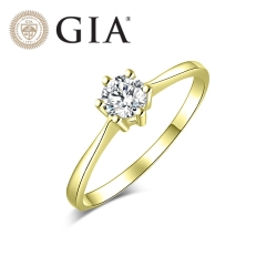 Prsteň zo žltého zlata s kameňmi DIAMANT