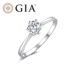 Prsteň z bieleho zlata s kameňmi DIAMANT