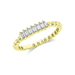 Prsteň zo žltého zlata s kameňmi DIAMANT