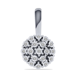 Prívesok z bieleho zlata s kameňmi DIAMANT