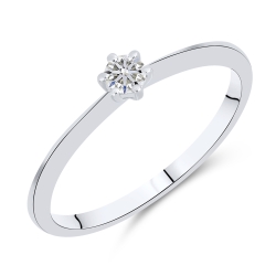 Prsteň z bieleho zlata s kameňmi DIAMANT