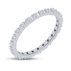 Prsteň z bieleho zlata s kameňmi DIAMANT