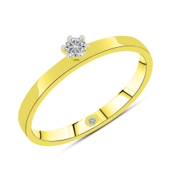 Prsteň zo žltého zlata s kameňmi DIAMANT