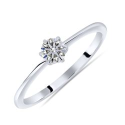 Prsteň z bieleho zlata s kameňmi DIAMANT