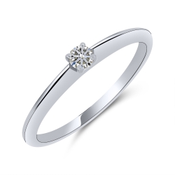 Prsteň z bieleho zlata s kameňmi DIAMANT
