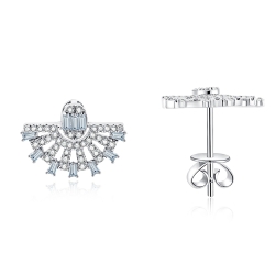 Náušnice z bieleho zlata s kameňmi DIAMANT