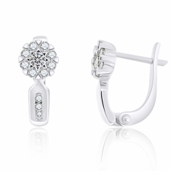 Náušnice z bieleho zlata s kameňmi DIAMANT